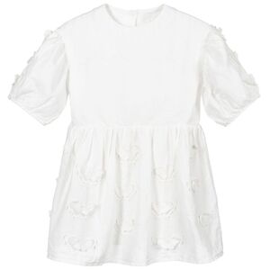Stella McCartney Kids White Linen & Cotton Dress 10yrs. old